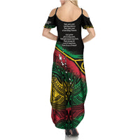 Vanuatu 46th Year Anniversary Summer Maxi Dress Vintage Grunge Vanuatu Flag Heritage