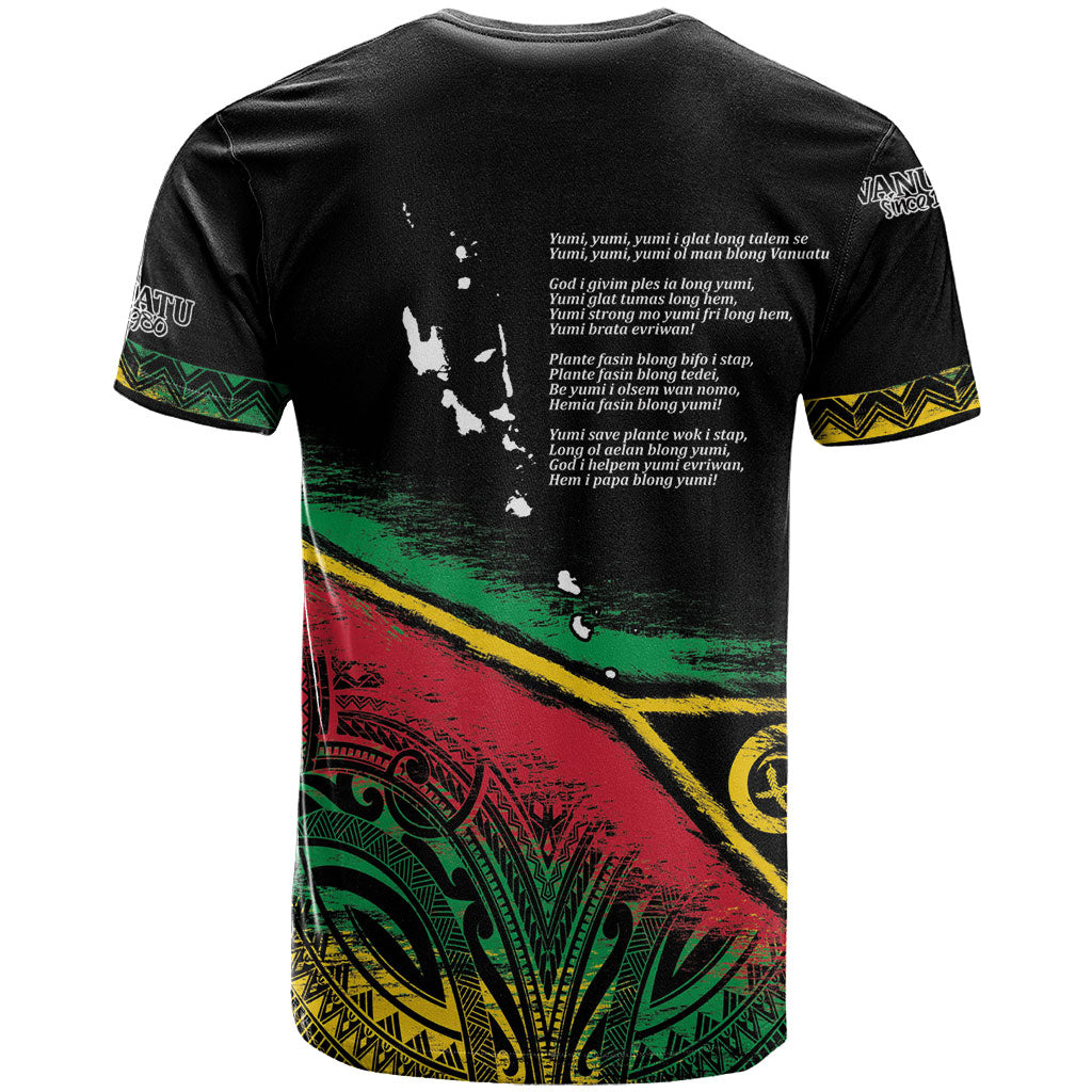 Vanuatu 46th Year Anniversary T Shirt Vintage Grunge Vanuatu Flag Heritage