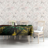 Vanuatu 46th Year Anniversary Tablecloth Vintage Grunge Vanuatu Flag Heritage