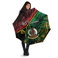 Vanuatu 46th Year Anniversary Umbrella Vintage Grunge Vanuatu Flag Heritage
