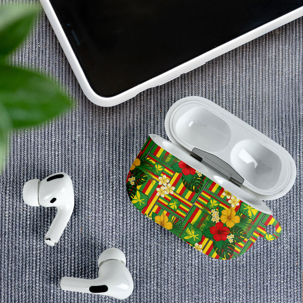 Hawaii Kanaka Maoli Hibiscus AirPods Case Hawaiian Flag Motif