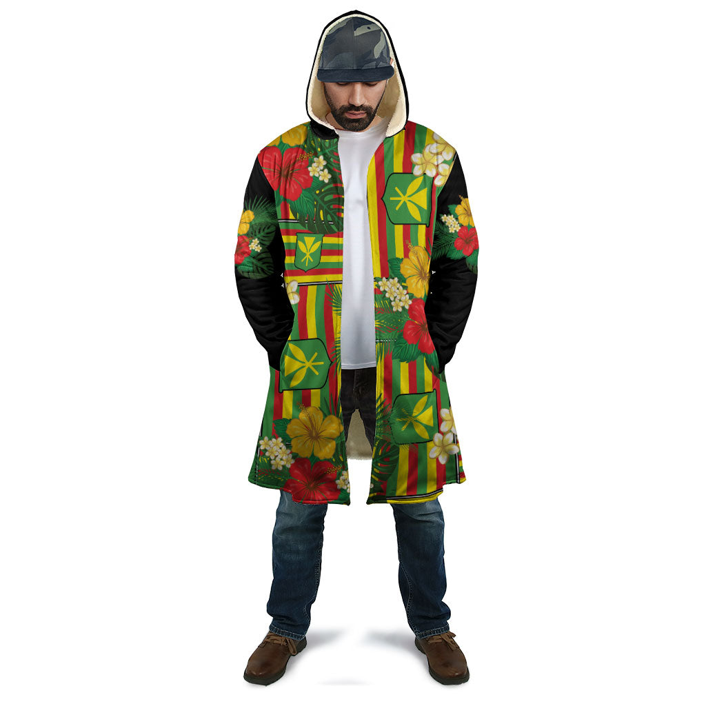 Hawaii Kanaka Maoli Hibiscus Cloak Hawaiian Flag Motif