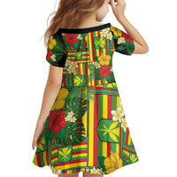 Hawaii Kanaka Maoli Hibiscus Family Matching Long Sleeve Bodycon Dress and Hawaiian Shirt Hawaiian Flag Motif LT9 - Polynesian Pride