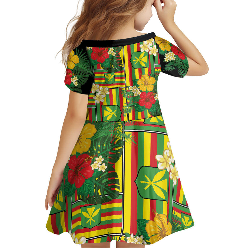 Hawaii Kanaka Maoli Hibiscus Family Matching Off Shoulder Maxi Dress and Hawaiian Shirt Hawaiian Flag Motif LT9 - Polynesian Pride