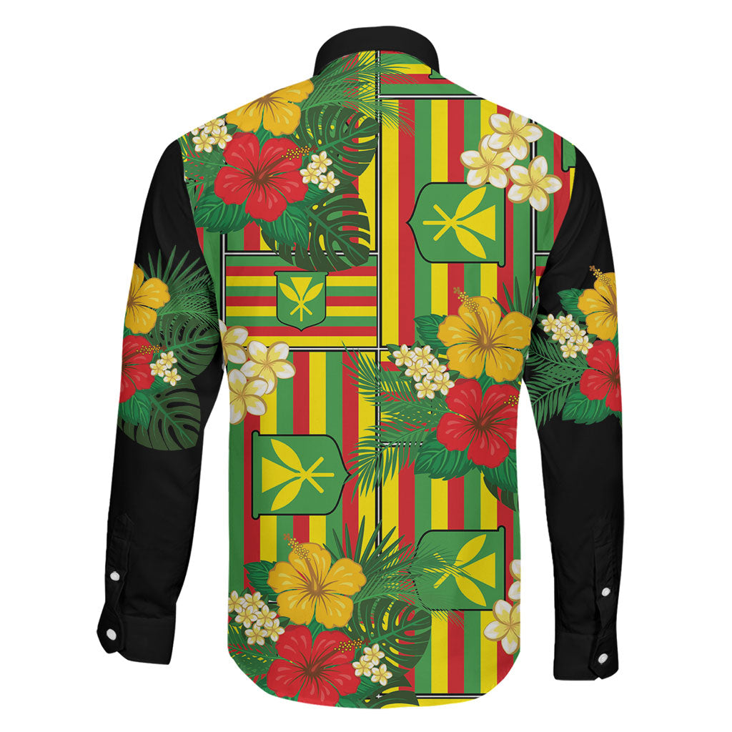Hawaii Kanaka Maoli Hibiscus Family Matching Puletasi and Hawaiian Shirt Hawaiian Flag Motif LT9 - Polynesian Pride