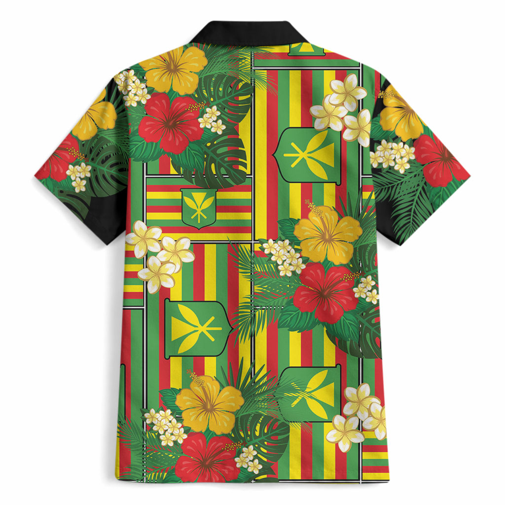 Hawaii Kanaka Maoli Hibiscus Hawaiian Shirt Hawaiian Flag Motif LT9 - Polynesian Pride