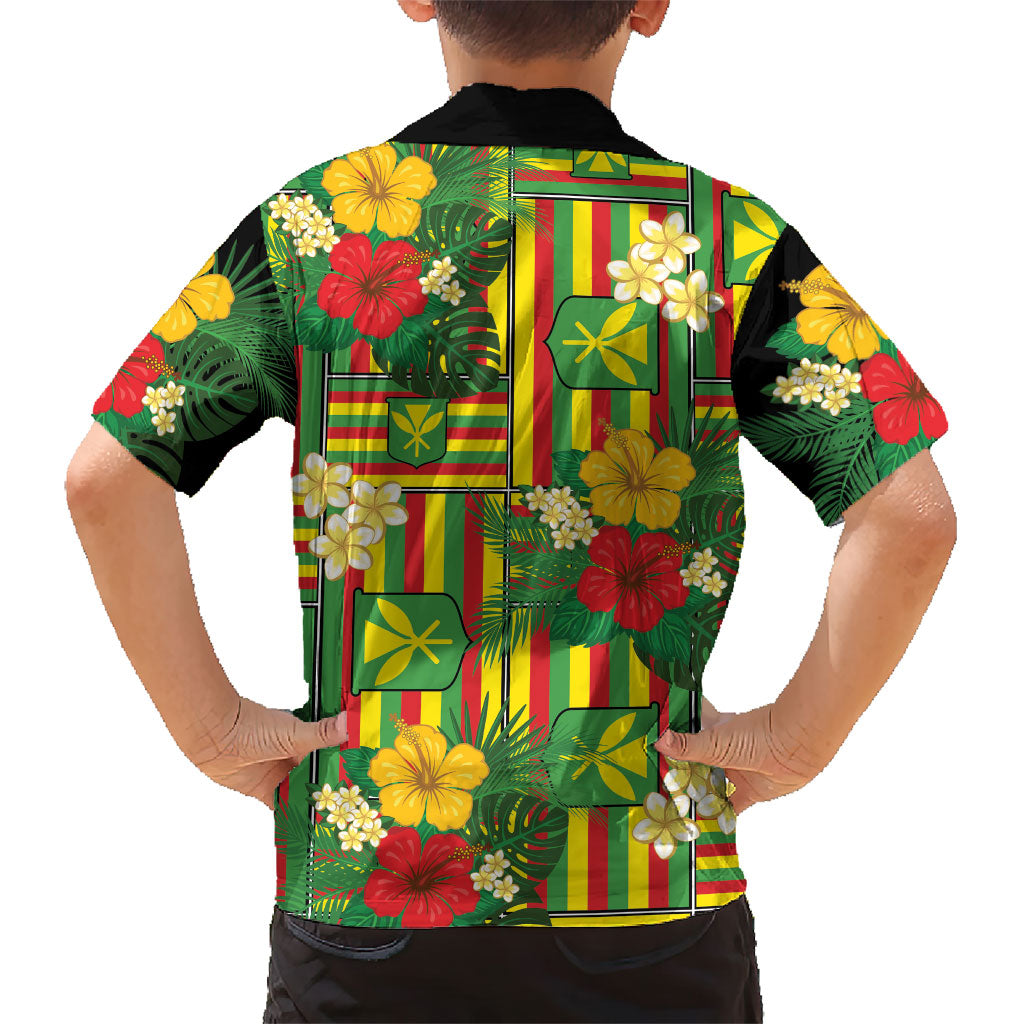Hawaii Kanaka Maoli Hibiscus Kid Hawaiian Shirt Hawaiian Flag Motif