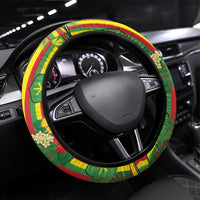 Hawaii Kanaka Maoli Hibiscus Steering Wheel Cover Hawaiian Flag Motif