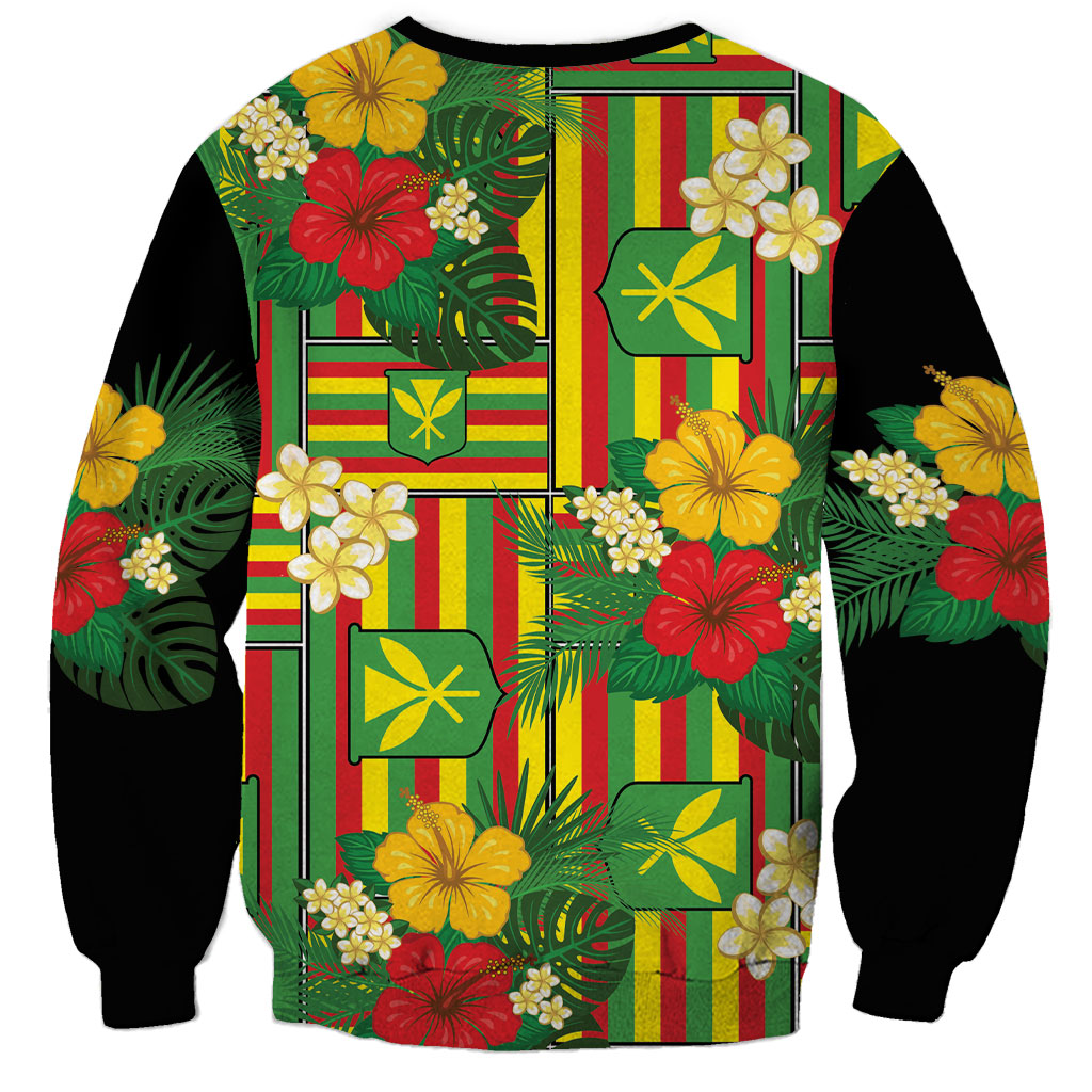 Hawaii Kanaka Maoli Hibiscus Sweatshirt Hawaiian Flag Motif