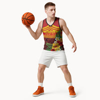 Hawaii Ku Kia'i Mauna Personalized Basketball Jersey Hibiscus Kakau Pattern