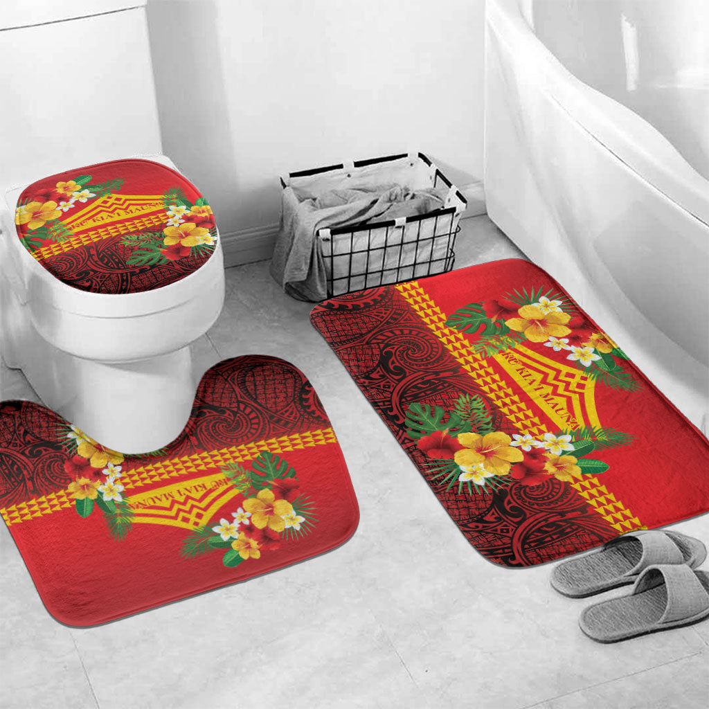 Hawaii Ku Kia'i Mauna Bathroom Set Hibiscus Kakau Pattern