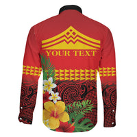 Hawaii Ku Kia'i Mauna Personalized Family Matching Long Sleeve Bodycon Dress and Hawaiian Shirt Hibiscus Kakau Pattern LT9 - Polynesian Pride