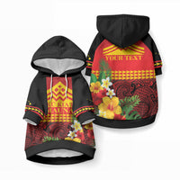 Hawaii Ku Kia'i Mauna Personalized Pet Hoodie Hibiscus Kakau Pattern LT9 Pullover Red - Polynesian Pride