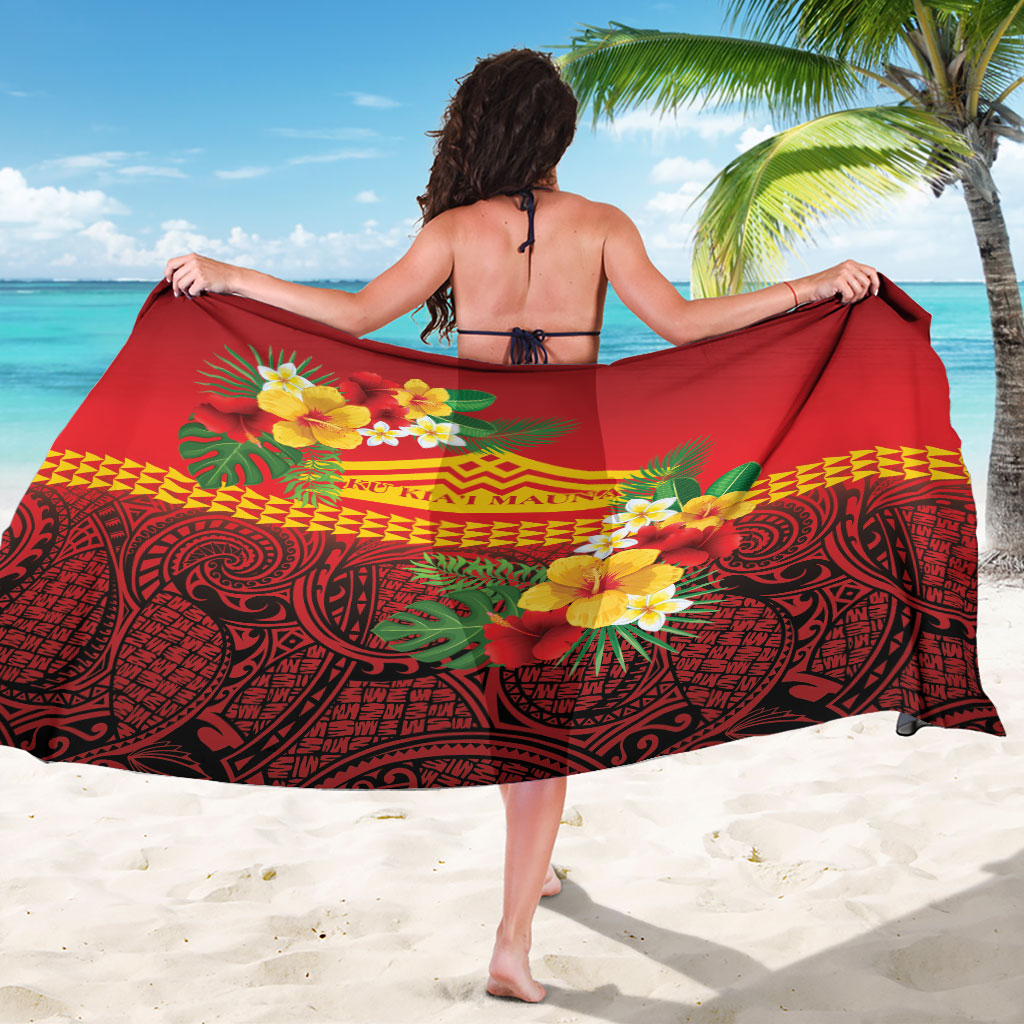 Hawaii Ku Kia'i Mauna Sarong Hibiscus Kakau Pattern
