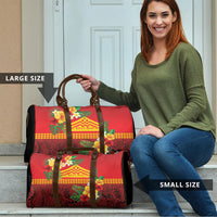 Hawaii Ku Kia'i Mauna Travel Bag Hibiscus Kakau Pattern