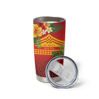 Hawaii Ku Kia'i Mauna Personalized Tumbler Cup Hibiscus Kakau Pattern