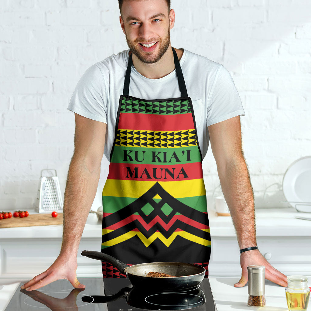 Hawaii Ku Kia'i Mauna Apron Hawaiian Kanaka Maoli Motif