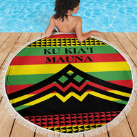 Hawaii Ku Kia'i Mauna Beach Blanket Hawaiian Kanaka Maoli Motif