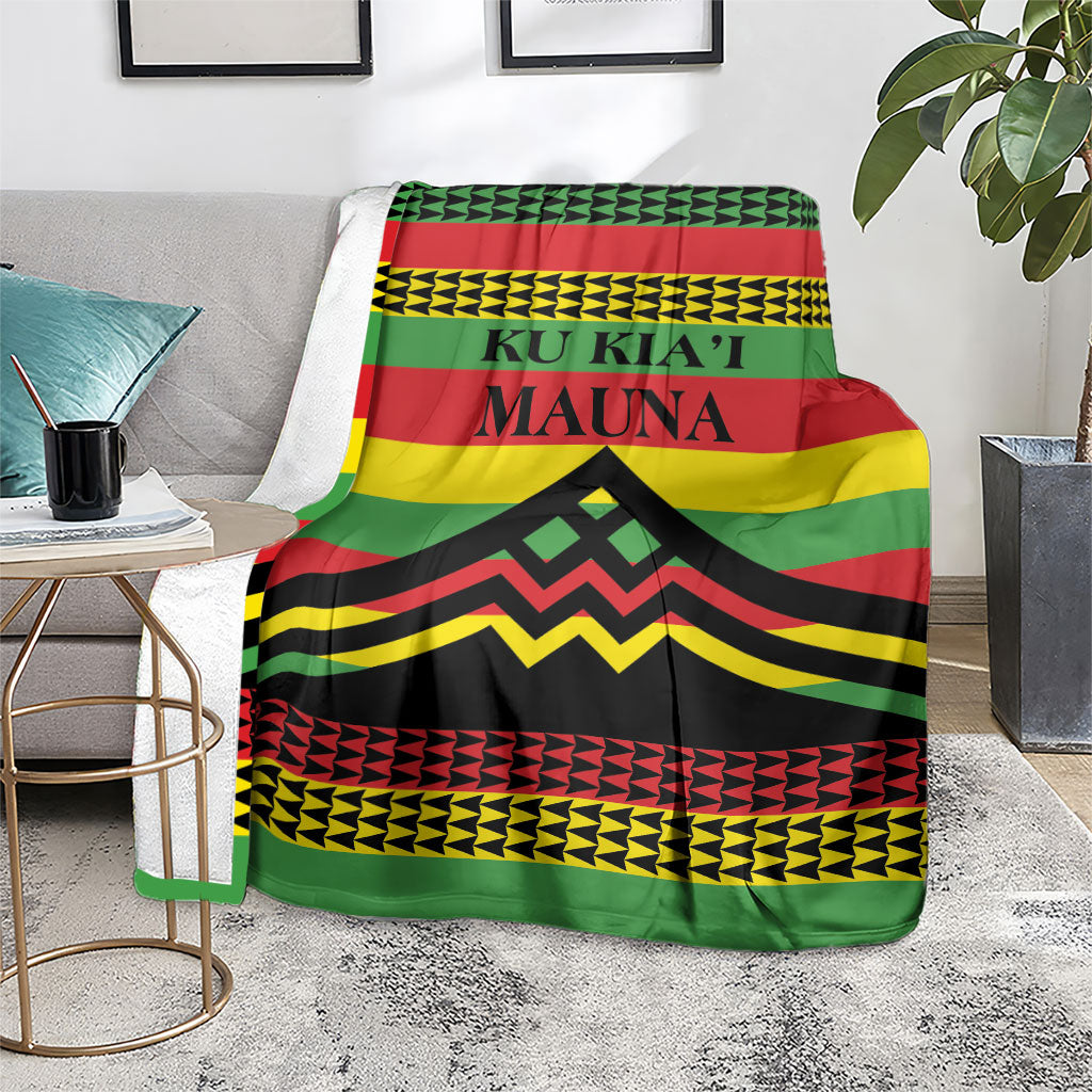 Hawaii Ku Kia'i Mauna Blanket Hawaiian Kanaka Maoli Motif