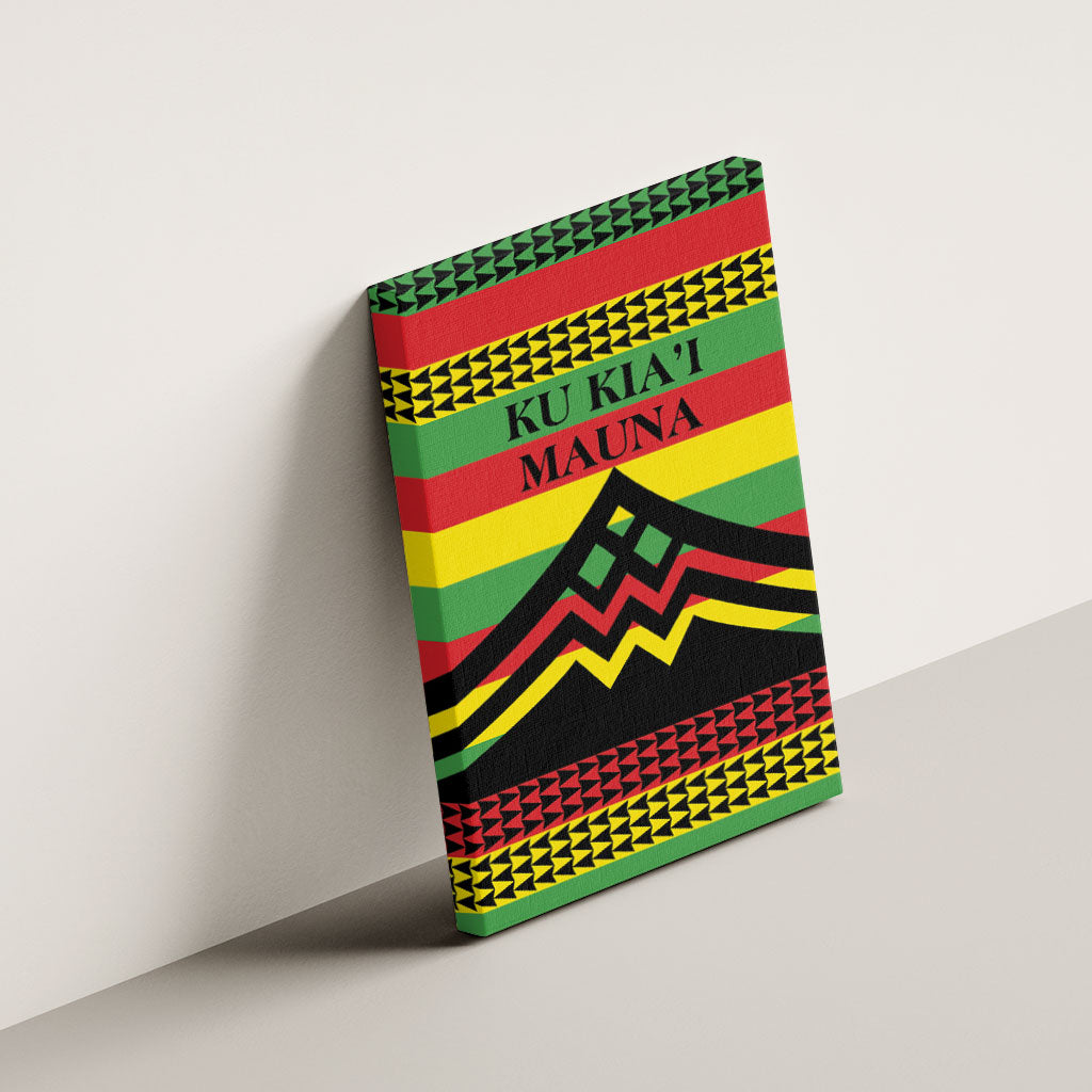 Hawaii Ku Kia'i Mauna Canvas Wall Art Hawaiian Kanaka Maoli Motif