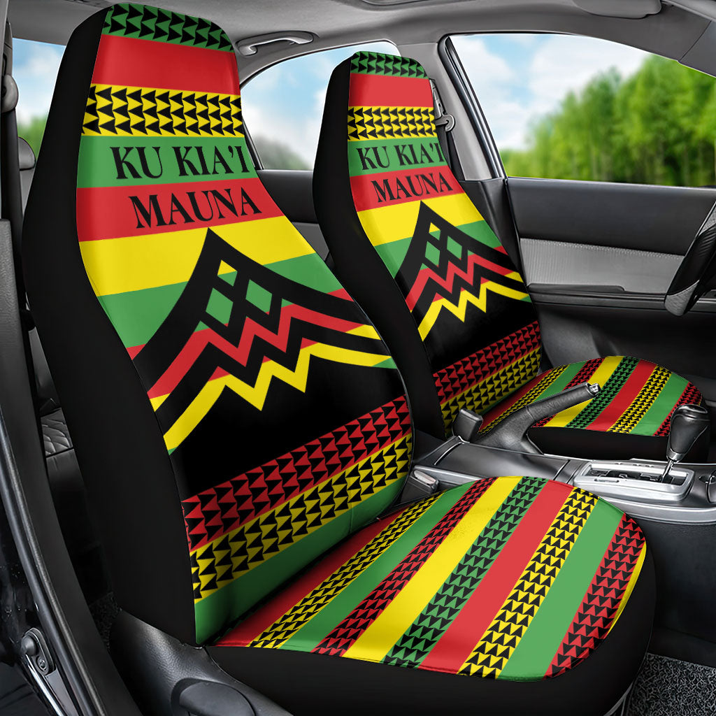 Hawaii Ku Kia'i Mauna Car Seat Cover Hawaiian Kanaka Maoli Motif