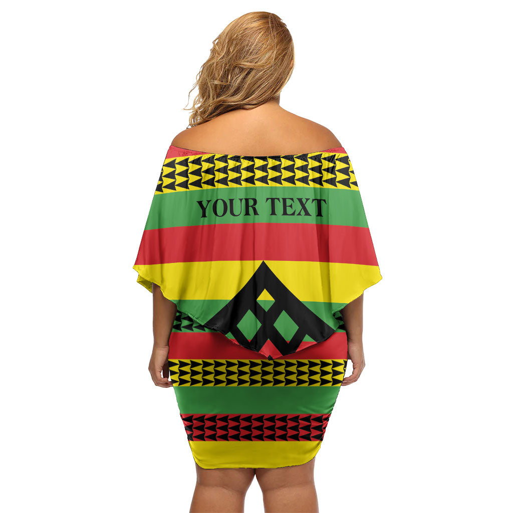 Hawaii Ku Kia'i Mauna Personalized Family Matching Off Shoulder Short Dress and Hawaiian Shirt Hawaiian Kanaka Maoli Motif LT9 - Polynesian Pride