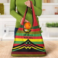 Hawaii Ku Kia'i Mauna Grocery Bag Hawaiian Kanaka Maoli Motif