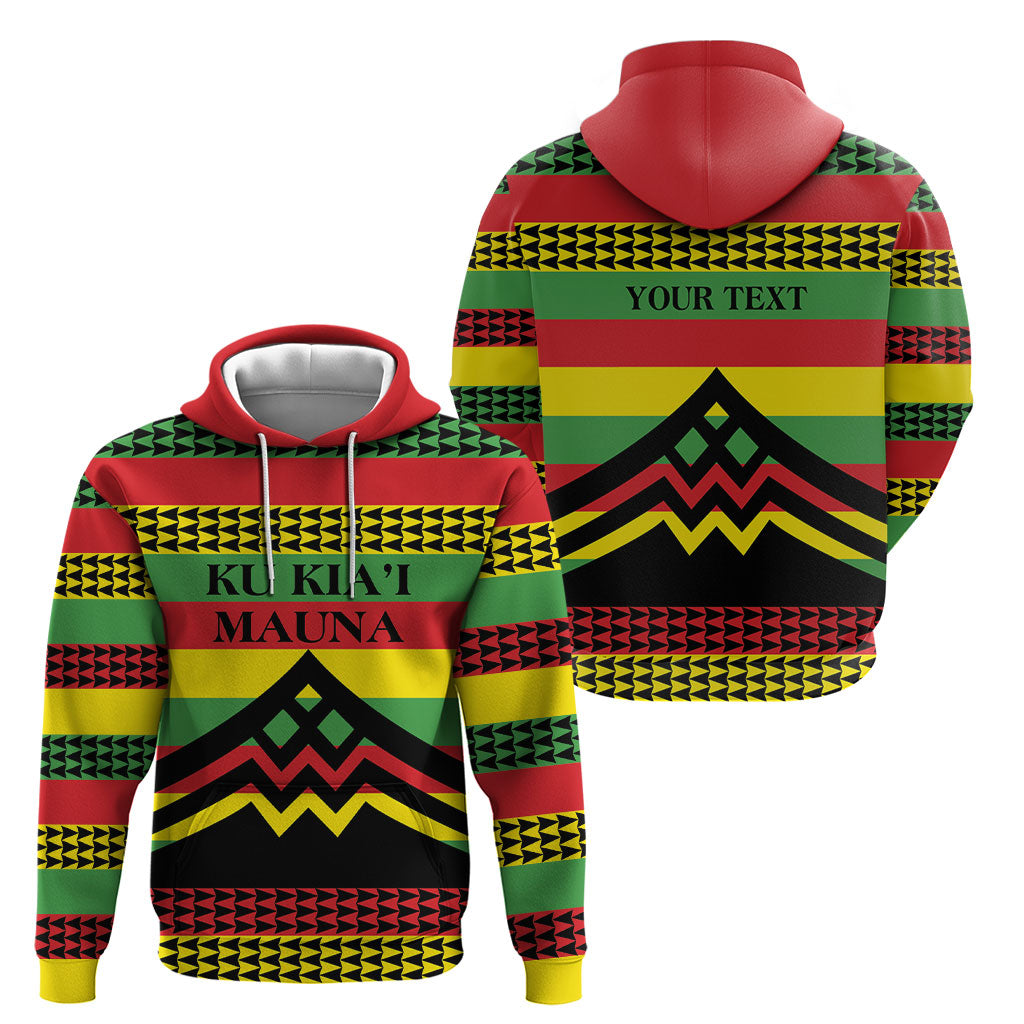 Hawaii Ku Kia'i Mauna Personalized Hoodie Hawaiian Kanaka Maoli Motif LT9 - Polynesian Pride