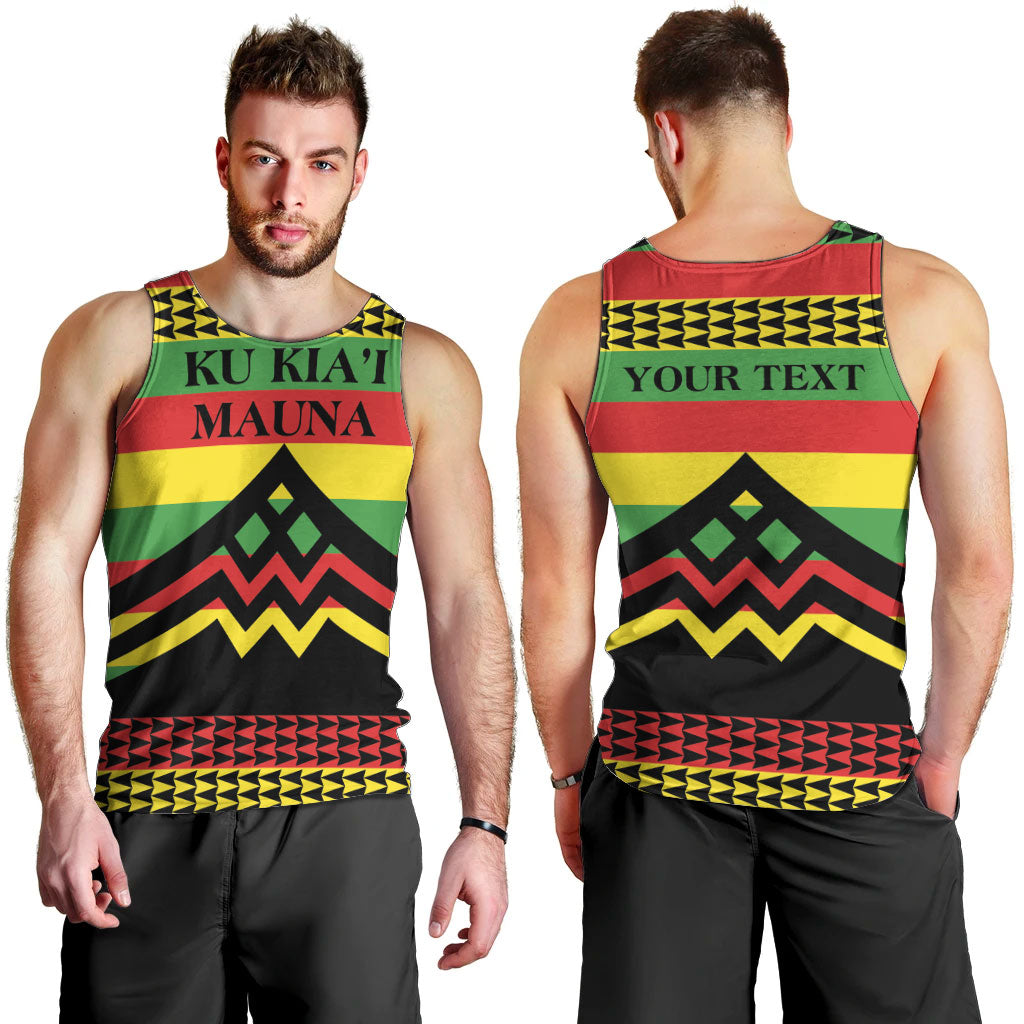 Hawaii Ku Kia'i Mauna Personalized Men Tank Top Hawaiian Kanaka Maoli Motif