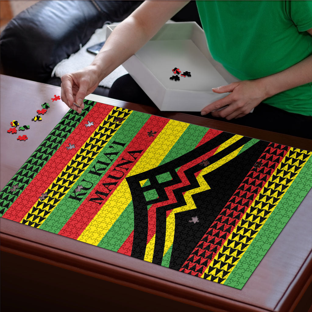 Hawaii Ku Kia'i Mauna Puzzle Hawaiian Kanaka Maoli Motif
