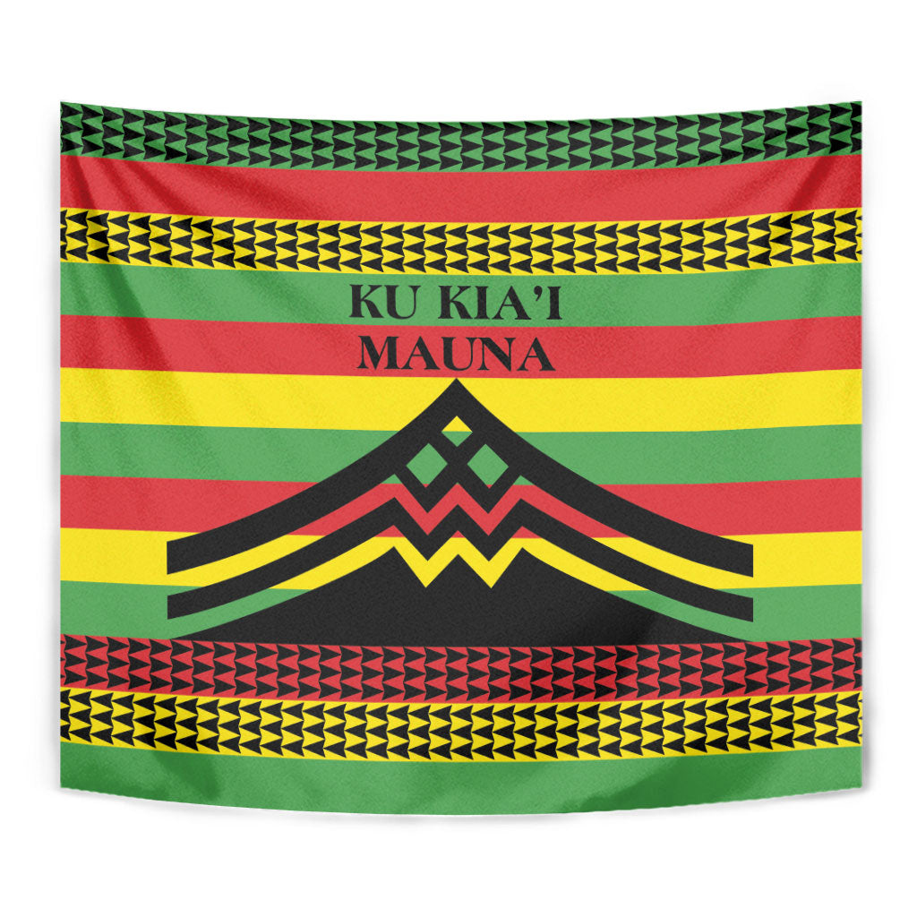 Hawaii Ku Kia'i Mauna Tapestry Hawaiian Kanaka Maoli Motif