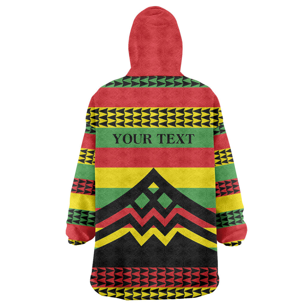 Hawaii Ku Kia'i Mauna Personalized Wearable Blanket Hoodie Hawaiian Kanaka Maoli Motif