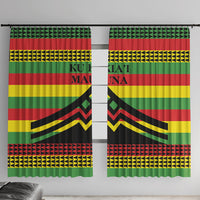 Hawaii Ku Kia'i Mauna Window Curtain Hawaiian Kanaka Maoli Motif