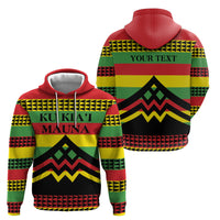 Hawaii Ku Kia'i Mauna Personalized Zip Hoodie Hawaiian Kanaka Maoli Motif