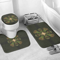 Hawaii Ohia Lehua Squares Bathroom Set Hawaiian Quilt Inspired Floral Pattern