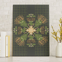 Hawaii Ohia Lehua Squares Canvas Wall Art Hawaiian Quilt Inspired Floral Pattern