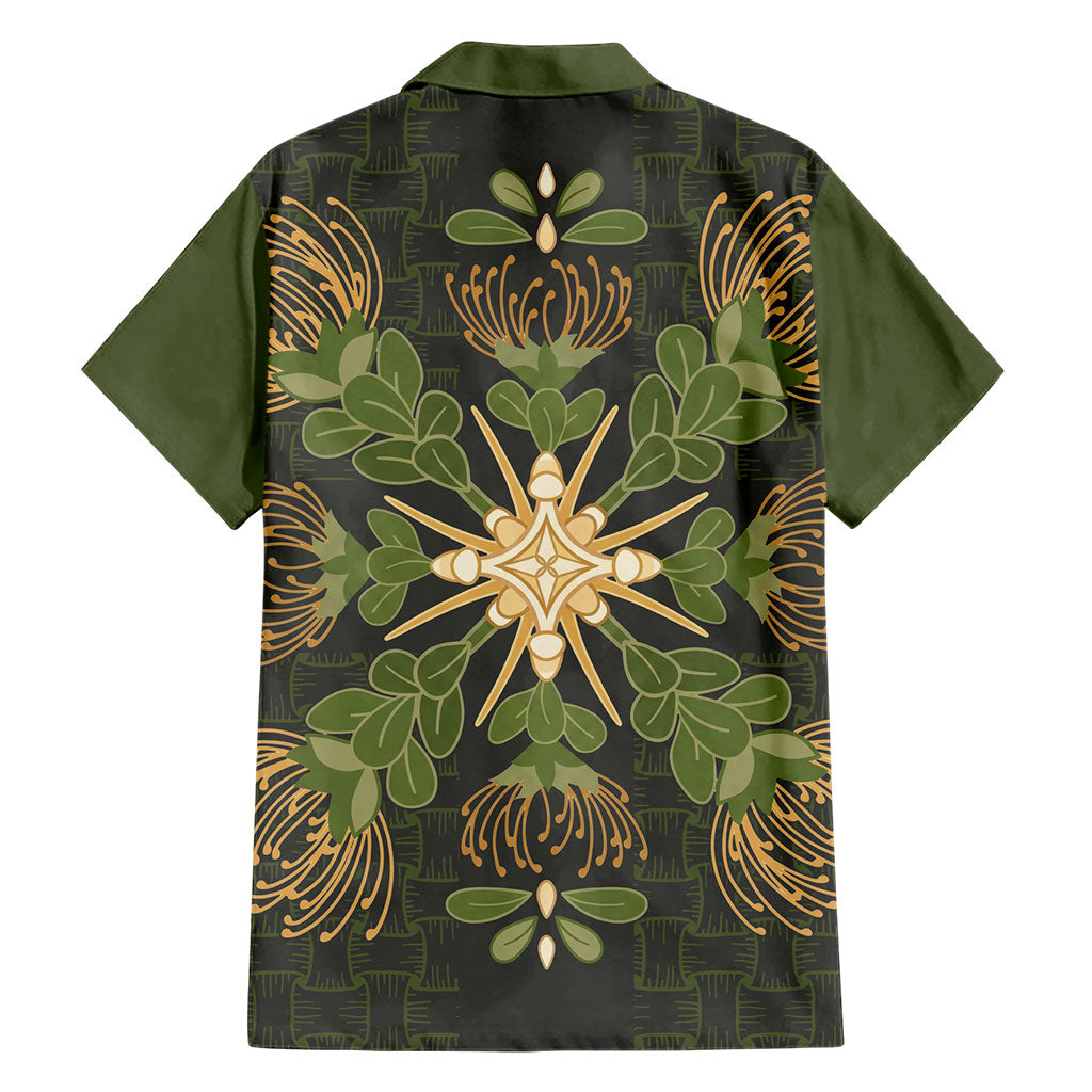 Hawaii Ohia Lehua Squares Family Matching Mermaid Dress and Hawaiian Shirt Hawaiian Quilt Inspired Floral Pattern LT9 - Polynesian Pride