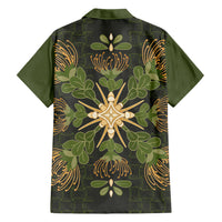 Hawaii Ohia Lehua Squares Family Matching Off Shoulder Short Dress and Hawaiian Shirt Hawaiian Quilt Inspired Floral Pattern LT9 - Polynesian Pride