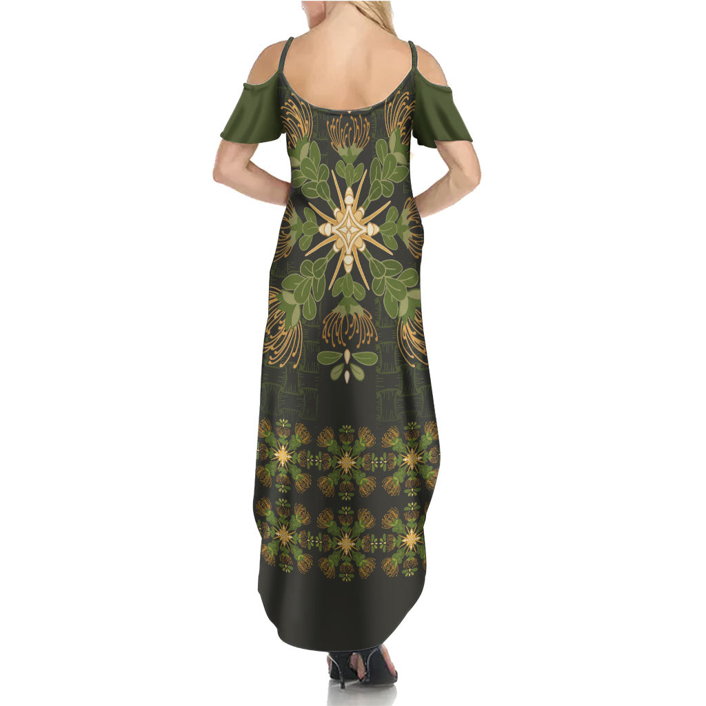 Hawaii Ohia Lehua Squares Family Matching Summer Maxi Dress and Hawaiian Shirt Hawaiian Quilt Inspired Floral Pattern LT9 - Polynesian Pride