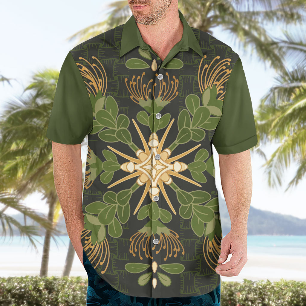 Hawaii Ohia Lehua Squares Hawaiian Shirt Hawaiian Quilt Inspired Floral Pattern
