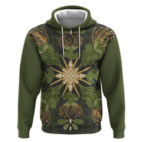 Hawaii Ohia Lehua Squares Hoodie Hawaiian Quilt Inspired Floral Pattern