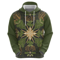 Hawaii Ohia Lehua Squares Hoodie Hawaiian Quilt Inspired Floral Pattern