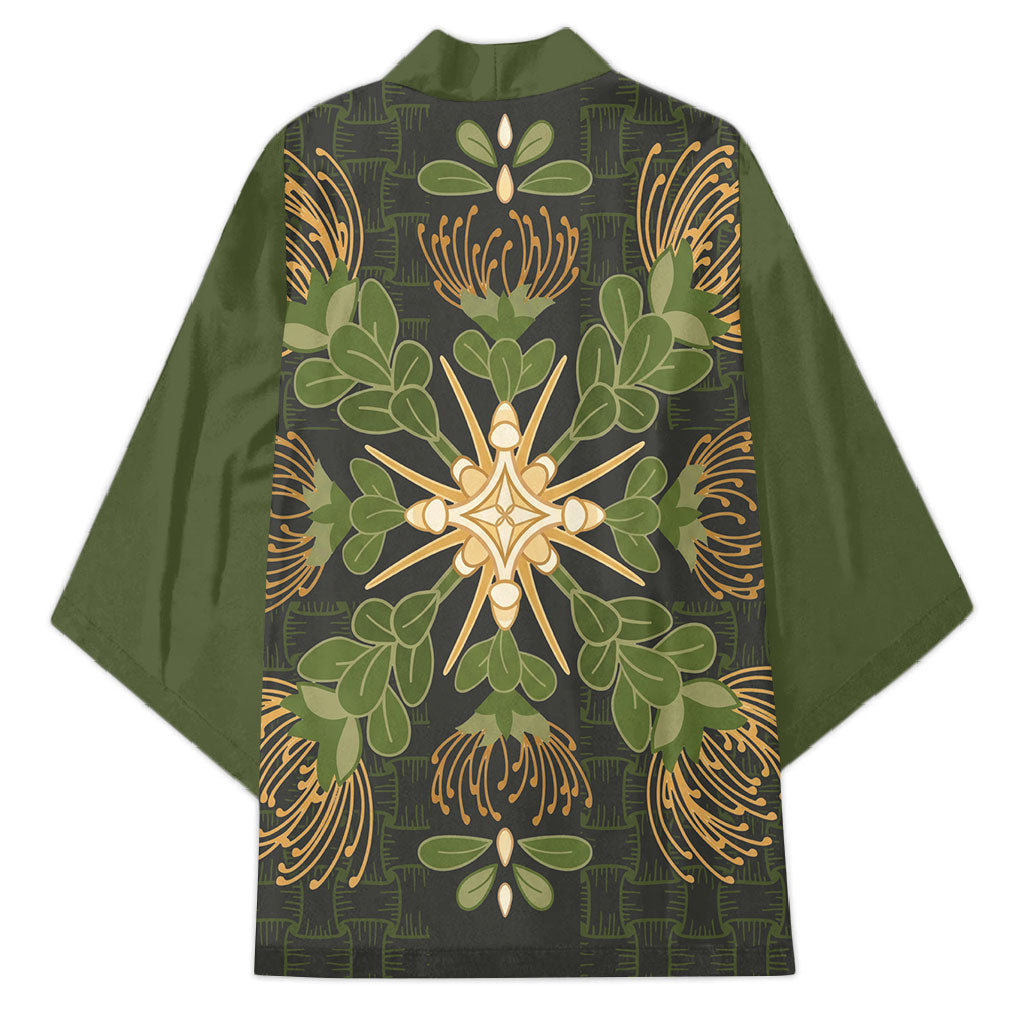Hawaii Ohia Lehua Squares Kimono Hawaiian Quilt Inspired Floral Pattern