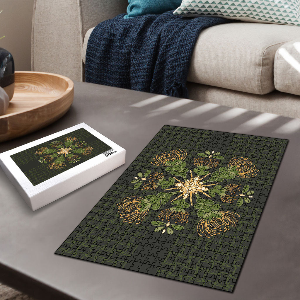Hawaii Ohia Lehua Squares Puzzle Hawaiian Quilt Inspired Floral Pattern