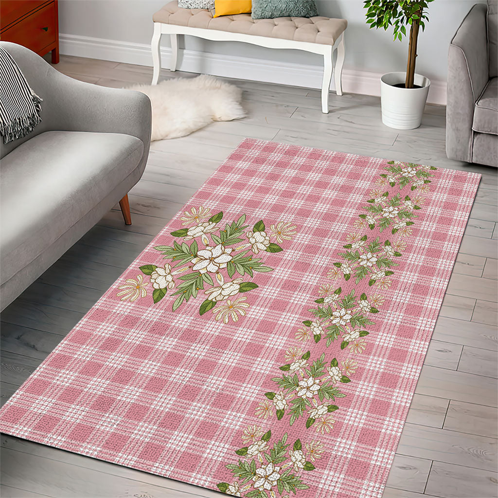 Akala Hamele Hawai'i Palaka Squares Maile Leaf Area Rug Flowers Hawaiian Quilt Patterns