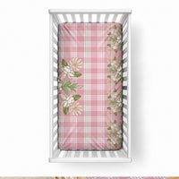 Akala Hamele Hawai'i Palaka Squares Maile Leaf Baby Bed Cover Flowers Hawaiian Quilt Patterns LT9 28 × 52 in Dusty Rose - Polynesian Pride