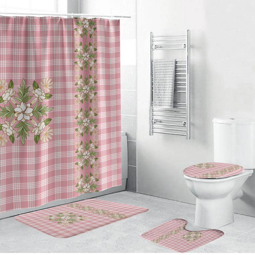 Akala Hamele Hawai'i Palaka Squares Maile Leaf Bathroom Set Flowers Hawaiian Quilt Patterns