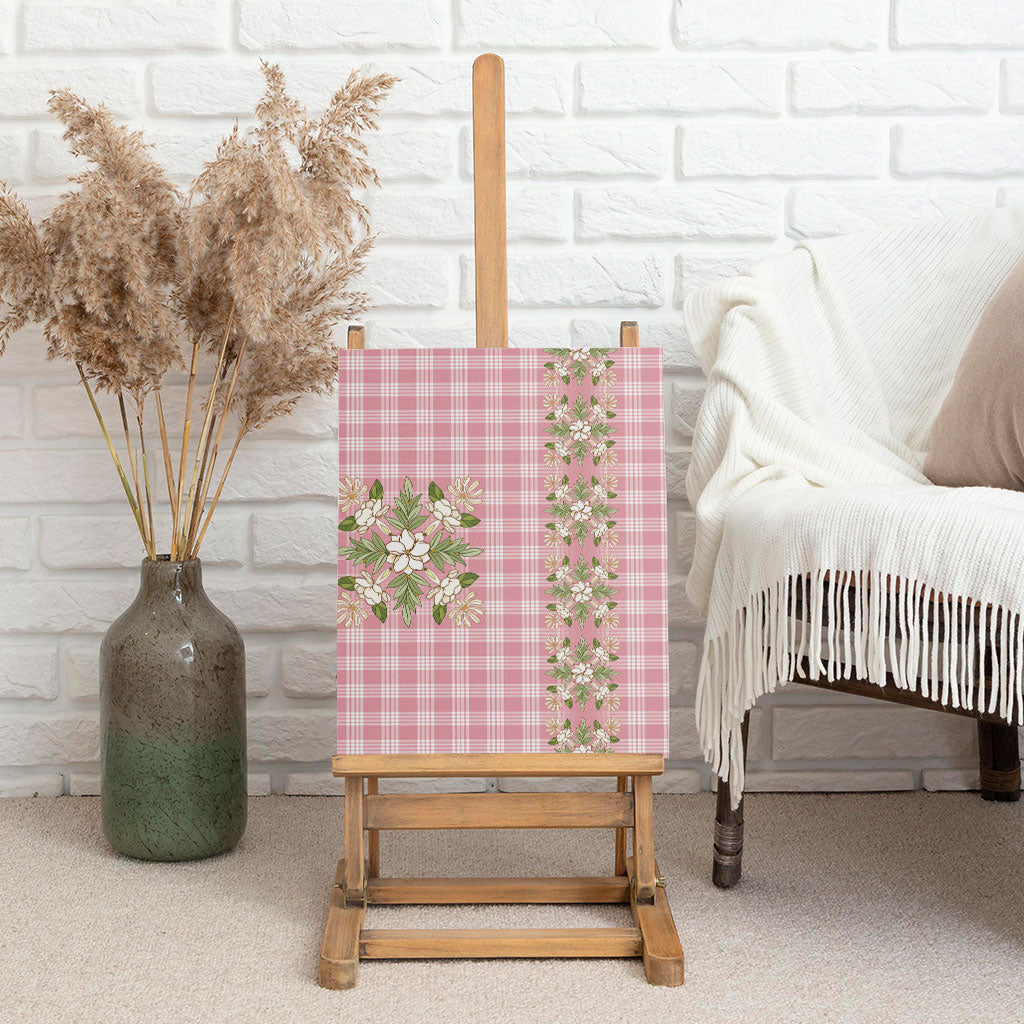 Akala Hamele Hawai'i Palaka Squares Maile Leaf Canvas Wall Art Flowers Hawaiian Quilt Patterns