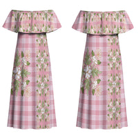 Akala Hamele Hawai'i Palaka Squares Maile Leaf Couples Matching Off Shoulder Maxi Dress and Hawaiian Shirt Flowers Hawaiian Quilt Patterns