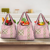 Akala Hamele Hawai'i Palaka Squares Maile Leaf Grocery Bag Flowers Hawaiian Quilt Patterns